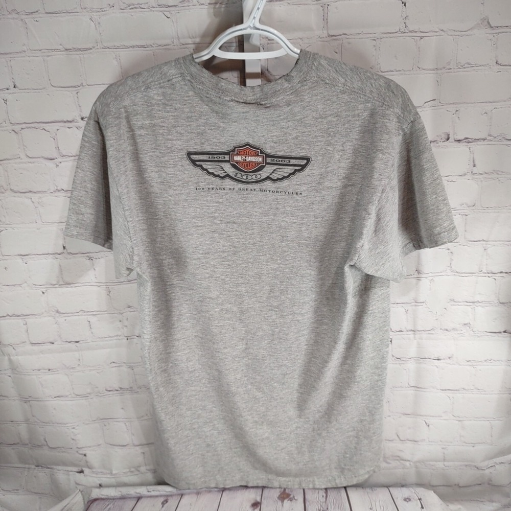 Harley Davidson M Shirt Gray 100 Anniversary Talladega Test Facility Lincoln AL - Picture 7 of 12
